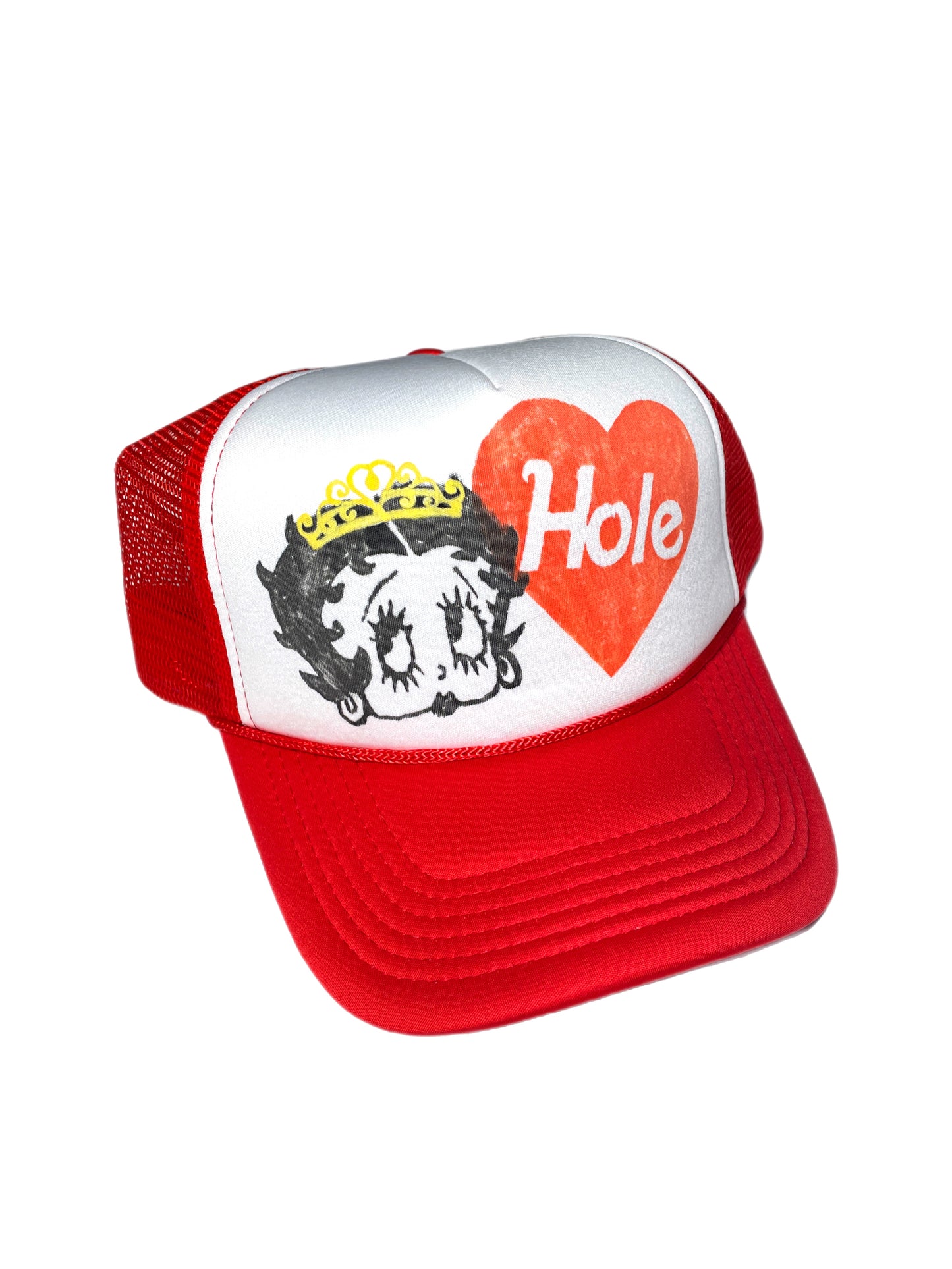 painted trucker hat